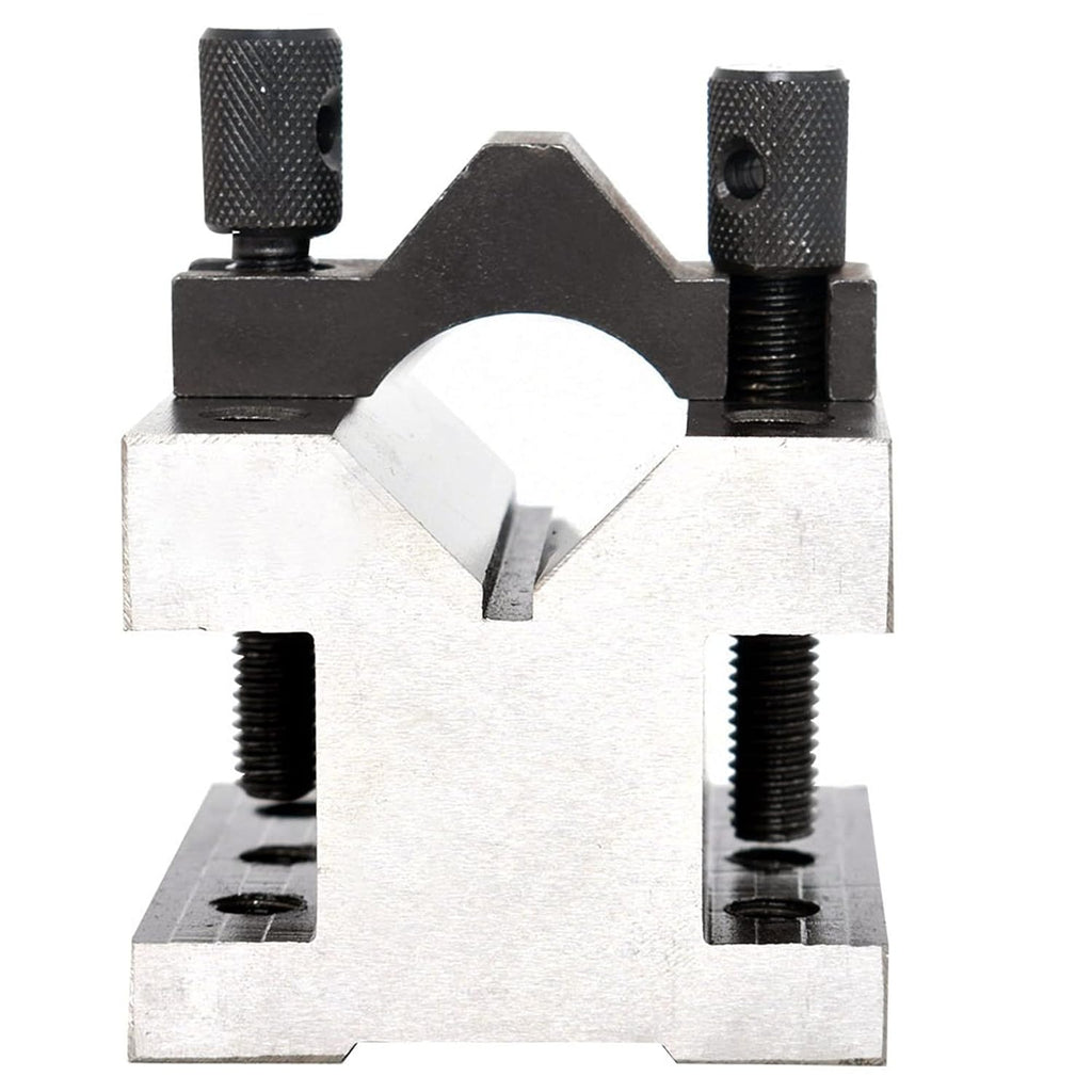 2-3/8 x 2-3/8 x 2 V Block with Clamp Set, 90 Degree Hardened Steel