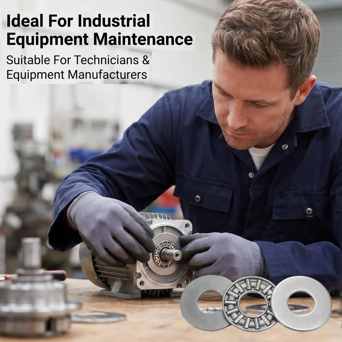 KASHUNUO Flat Thrust Needle Bearing: 8 Sets AXK1024 for Limited Axial Space