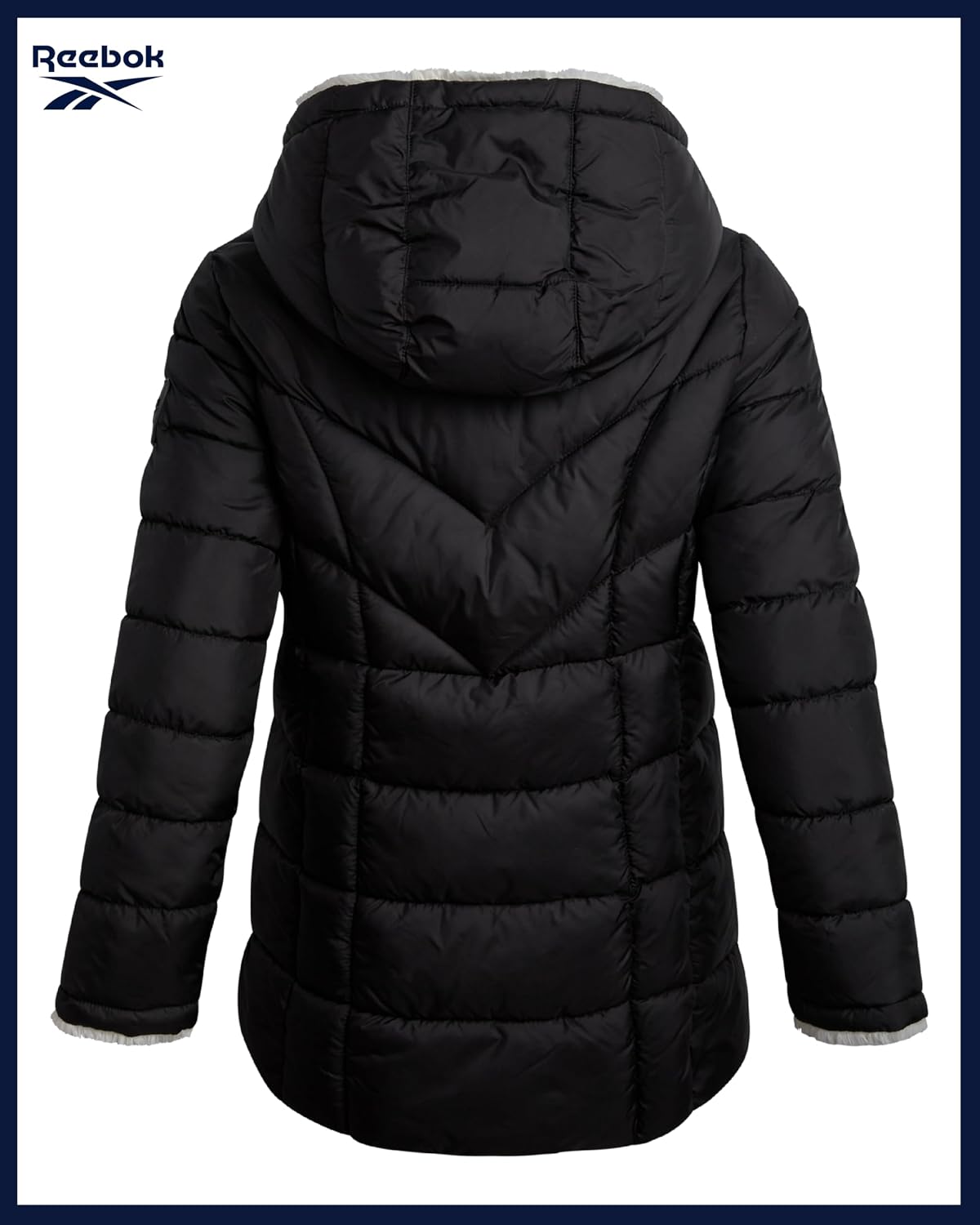 Girls Reversible Puffer Jacket, Fur Lined, Wind & Water Resistant | Two Stylish Looks in One, Soft Faux Interior for