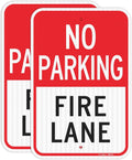 Large No Parking Fire Lane Sign, 18x12 Inches No Parking Sign, Engineer Grade Reflective Aluminum, Fade