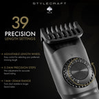 Ace Cordless Beard Trimmer for Men with 39 Length Settings