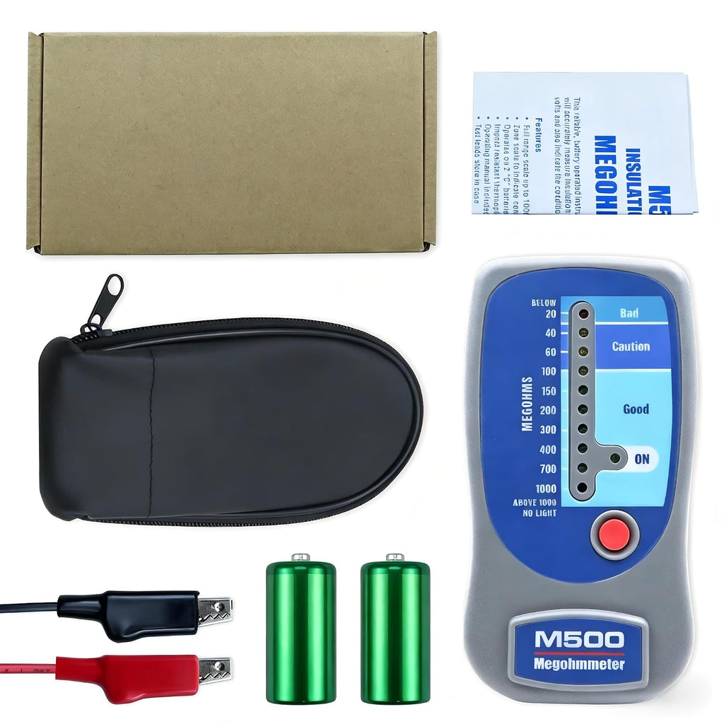 M500 Insulation Megohmmeter Compatible with Supco M500, 0 to 1000MΩ