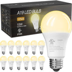 LED Light Bulbs, 100 Watt Equivalent A19, Soft Warm White 2700K