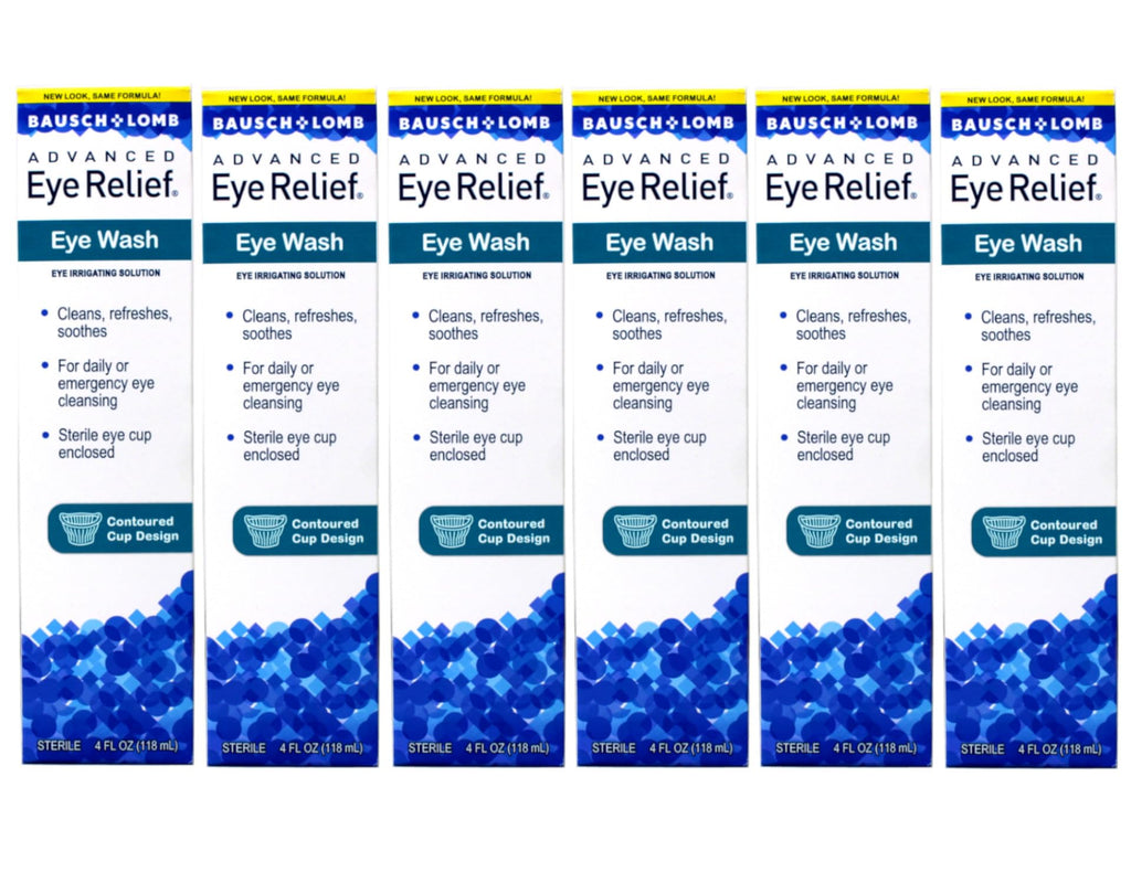 Advanced Eye Relief Eye Wash Rinse Solution, 4 Fl Oz, Pack of 6