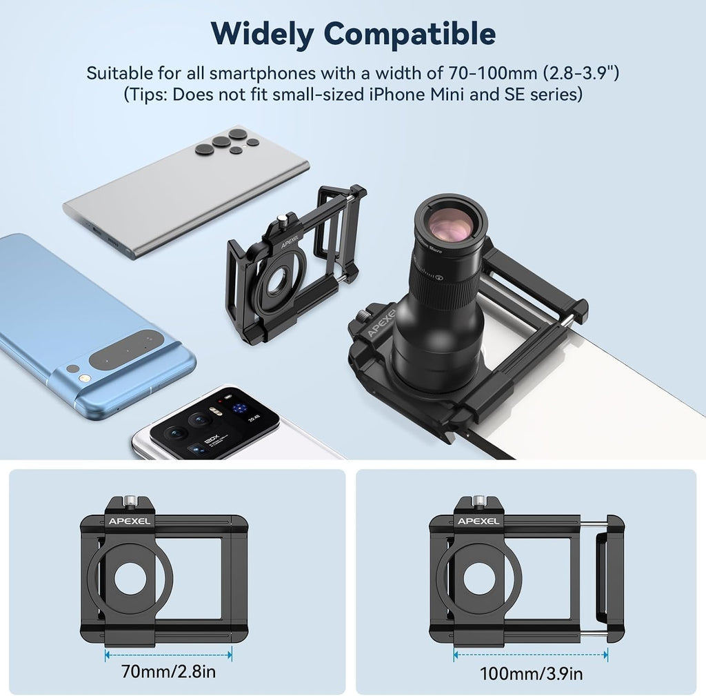 2-in-1 Telephoto Lens & 150mm Macro Lens for | 6X Telephoto and Macro Lens Kit with Universal Clip | Compatible with