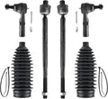 6pcs Front Steering Kit Tie Rod End Inner and Outer and Boots for RWD Chrysler 300 2005-2010 and RWD Dodge Challenger Charger Magnum 2005-2010