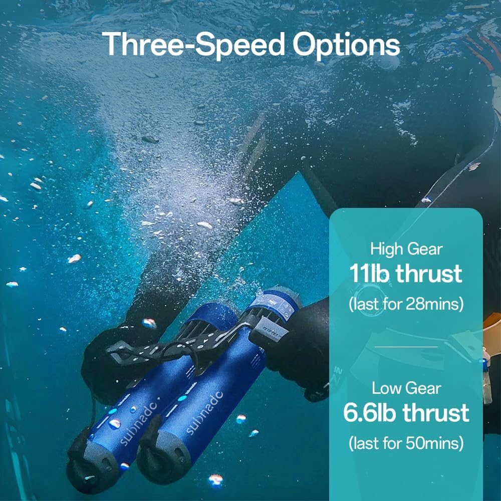 Subnado Underwater Scooter Lite, Water Sports Diving Scooter with Removable Handle, Compact and Portable Water