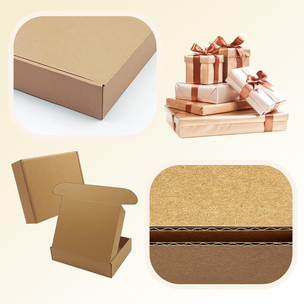 Shipping Boxes 9x7x2 inch 25 Pack,Brown Corrugated Mailers for E-Commerce