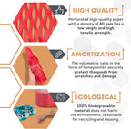 Honeycomb Packing Paper Red, 15 Inch x 100 Feet, Boutique Gift Packaging for Small Businesses, Retail Shops, and