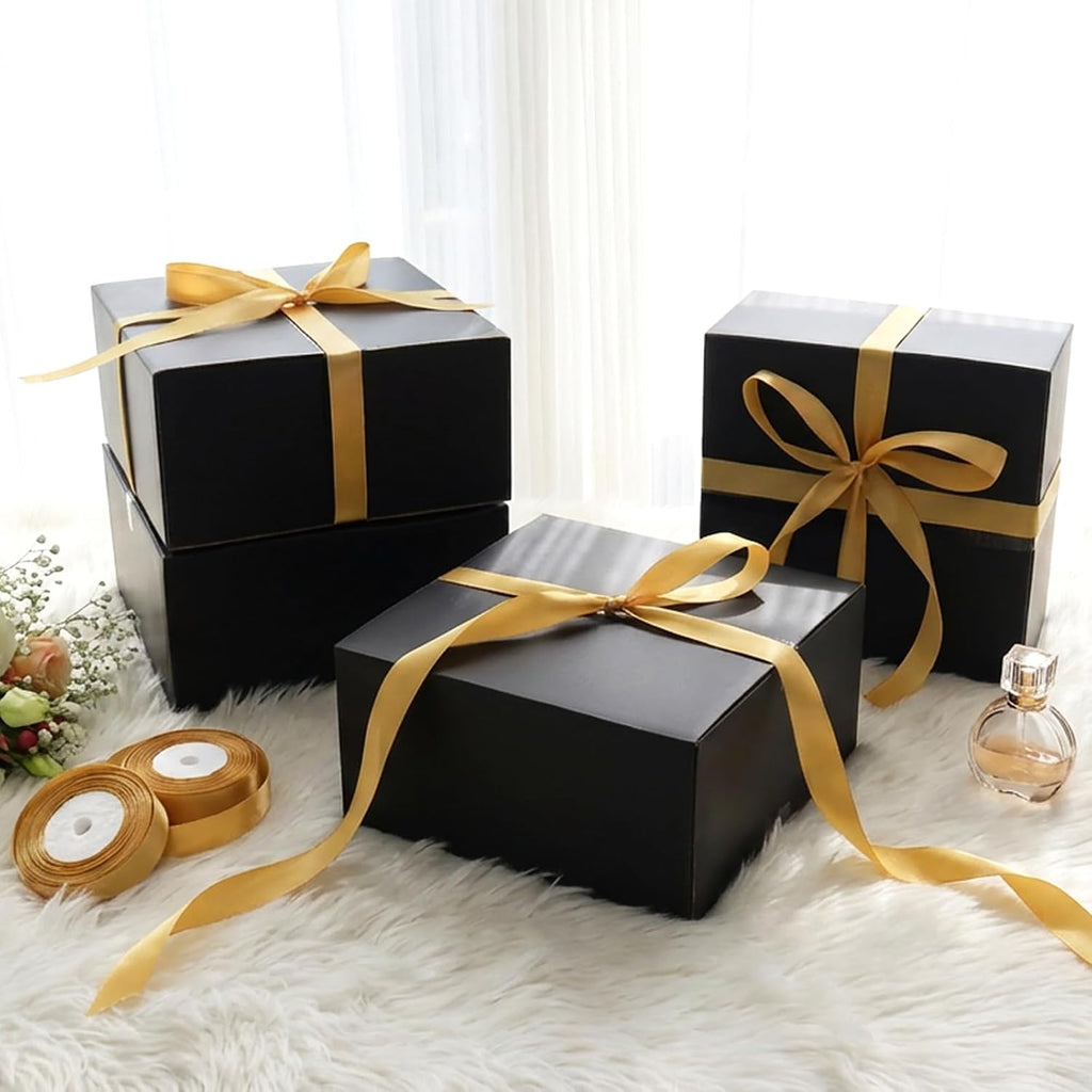 8x8x4 Black Shipping Boxes, 30 Pack Medium Mailer & Packaging Boxes for Small Business, Heavy Duty Corrugated