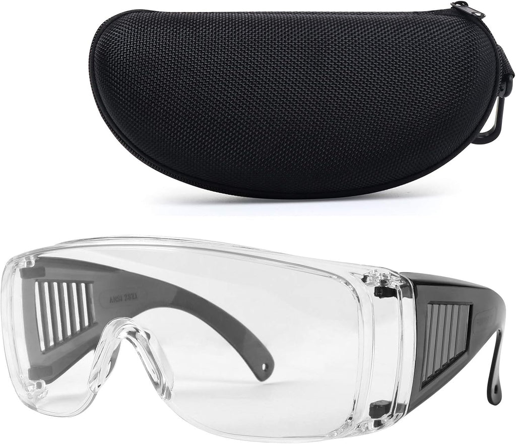 Shooting Glasses Over Eyeglasses, AntiFog Safety Glasses Over Prescription OTG