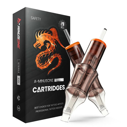 20 Pcs 1207RM Standard Disposable Tattoo Needle Cartridges - 20 Pack of Round Magnum Needles with Membrane Safety
