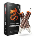 20 Pcs 1215RM Standard Disposable Tattoo Needle Cartridges - 20 Pack of Round Magnum Needles with Membrane Safety