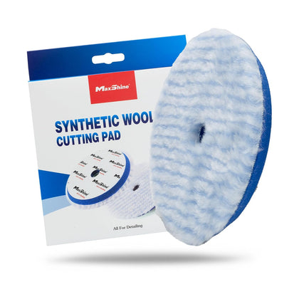 5” Universal Synthetic Wool Cutting Pad – Heavy-Duty Hook & Loop Buffing Pad for DA & Rotary Polishers – Professional