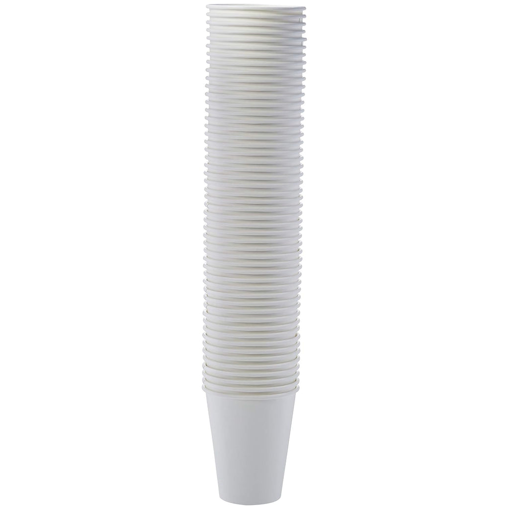 Disposable Compostable Paper Coffee Cups for Hot & Cold Beverages, Leak-Proof, 12 Ounces, White, 1000 Count