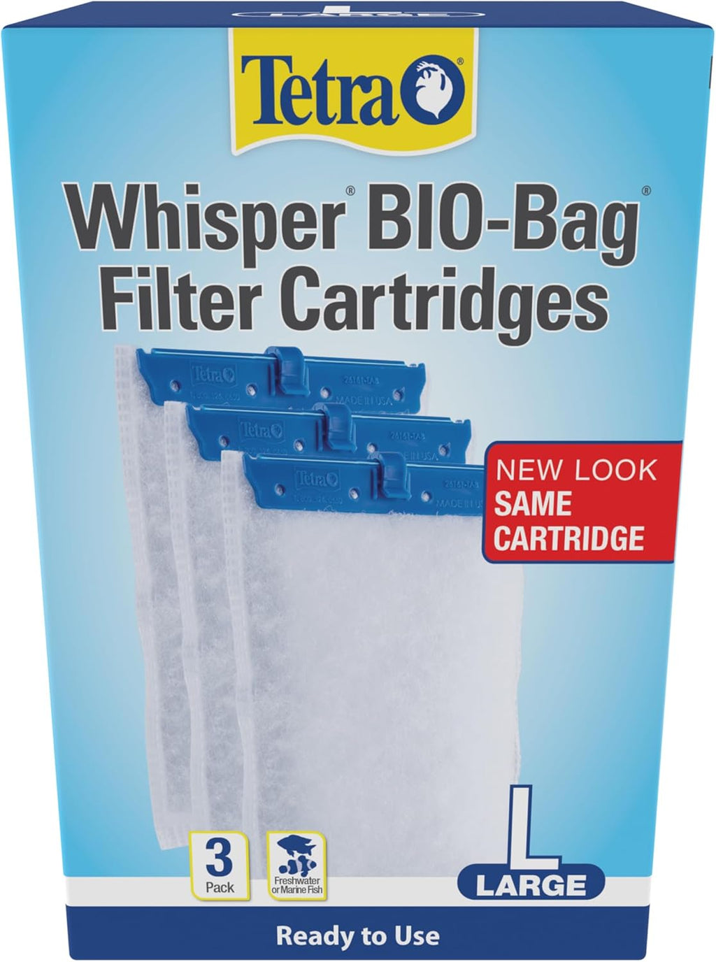 Whisper Bio-Bag Large Filter Cartridges for Aquariums, 3 Count