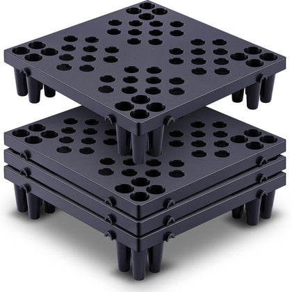 4 Pack Plastic Pallets for Storage, 15.8 x 15.8 x 3.9" Interlocking Plastic Floor Pallets, Waterproof, Lightweight