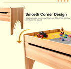 Wooden Kids Activity Table with Storage, Multi-Purpose Sensory Table for Children, Play Table Compatible with