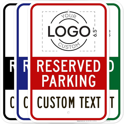 Custom No Parking Sign, Custom Reserved Parking Signs for Business, 12x18 Inches, Rust Free .063 Aluminum, Fade