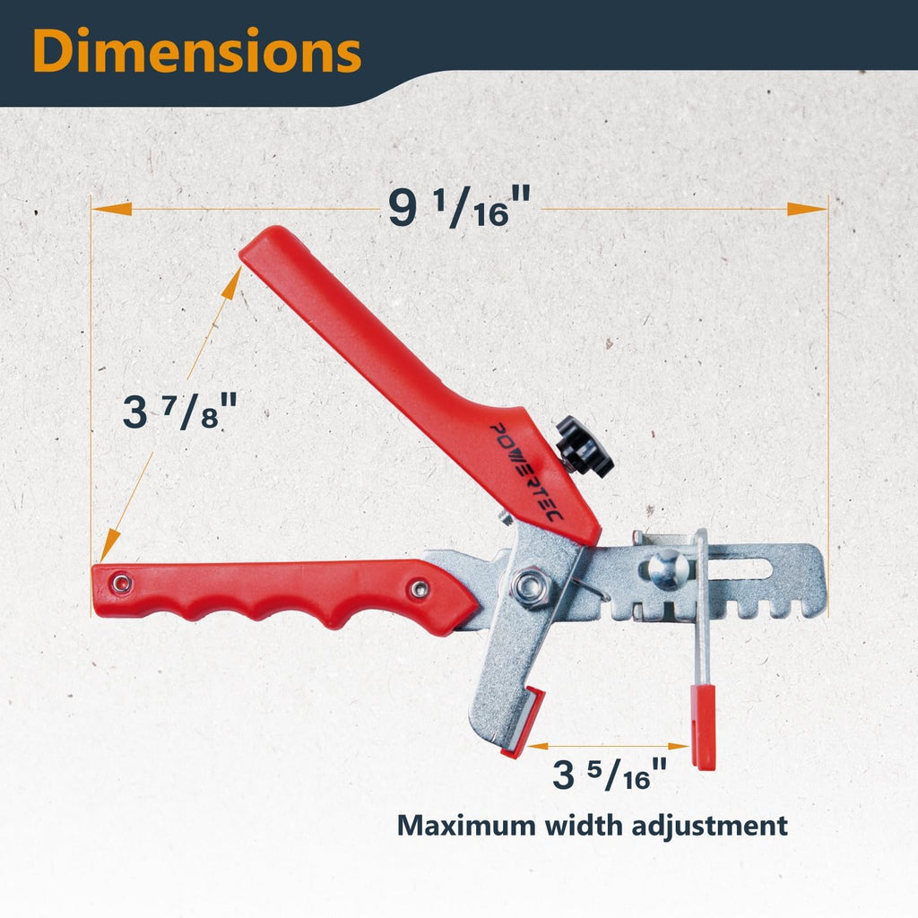 Tile Leveling System Tile Leveling Pliers for Floor and Wall Tile Installation, 1 Pack (71896)