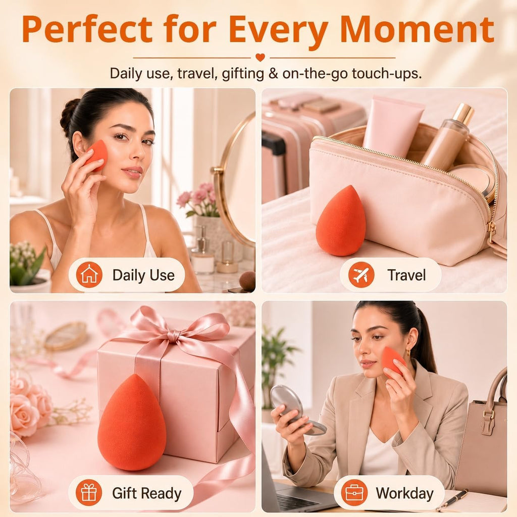 Makeup Sponge Set, 5 Pack Foundation Beauty Sponges & Soft Blenders
