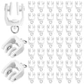 Jetec 100 Pcs Curtain Track Rollers Bulk, Flexible Bendable, White