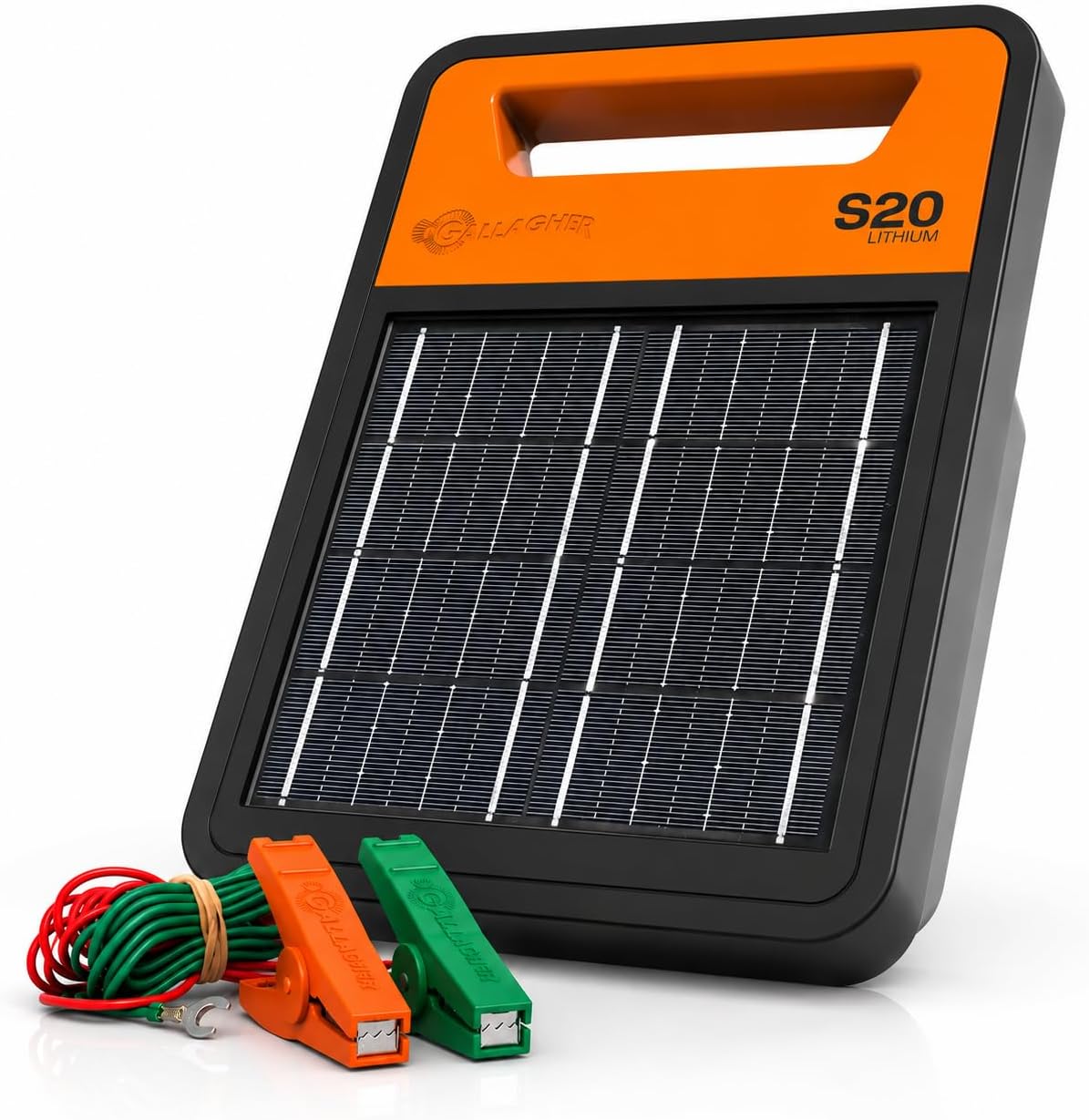 S20 Solar Electric Fence Charger | Powers Up to 2 Miles of Typical Fence | Lithium Battery Technology | 0.2 Joule