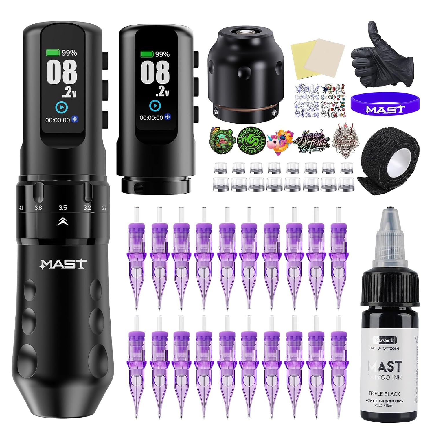 Flip4 Pro Complete Tattoo Kit Wireless Tattoo Machine Pen