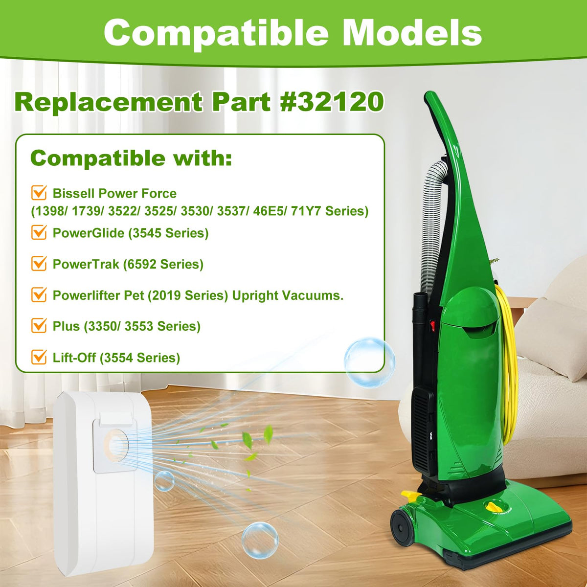 Style 7 Vacuum Bags Compatible with Bissell Upright Vacuums