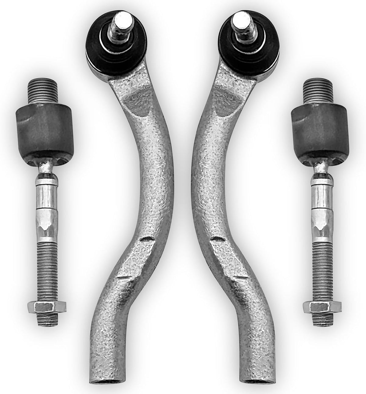 4PCS Front Outer Inner Tie Rod End Link Compatible with for Honda Accord 2008 2009 2010 2011 2012 OE# EV800461 ES800460 ES800459