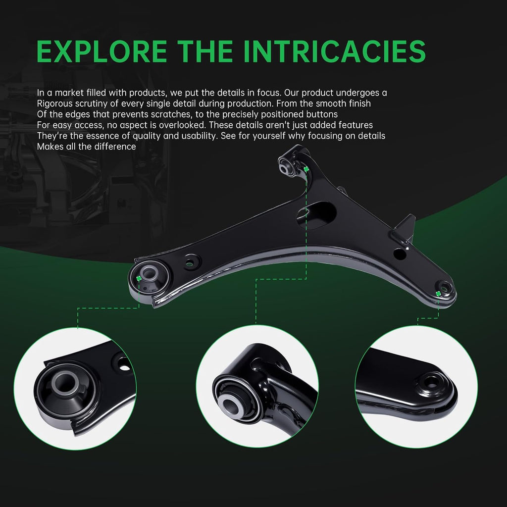 AUQDD 12Pcs Front End Suspension Kit Fit For 2005-2009 Su-baru Outback Legacy, 2 Lower Control Arm 2 Ball Joint 2 Sway Bar Link 4 Outer & Inner Tie Rod End (# K622030 K750049 EV801557 ES3712 K9513)