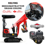 Mini Excavator, 1.2Ton Compact Digger, B&S Engine,EPA Certified,Tracked Excavator,9 Accessories,Includes Free Unloading