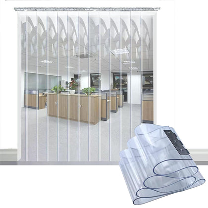 Plastic Vinyl Strip Curtain Clear PVC Strip Door Curtain Waterproof Door Strip Pet Garage, House, Warehouse Doors