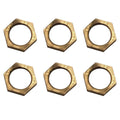 Virello 6Pcs 1/8" NPT Brass Pipe Fitting Hex Lock Nut