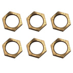 Virello 6Pcs 1/8" NPT Brass Pipe Fitting Hex Lock Nut