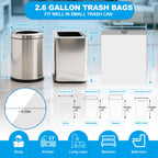 180 Ct 2.6 Gal Drawstring Small Trash Bags, Unscented for Bathroom