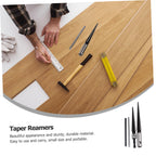 Angoily 2 pcs T-Handle Taper Reamer Set Steel Hand Operated