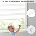 Zebra Blinds for Windows, White, 35 in (W) x 64 in (H)