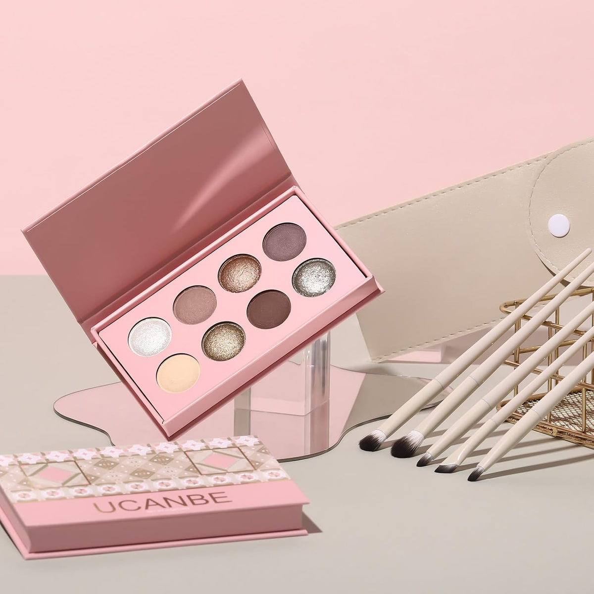 Baked Eyeshadow Palette Set, Matte & Shimmer Metallic Eye shadow, High Pigment Makeup Palette, Soft Blendable &