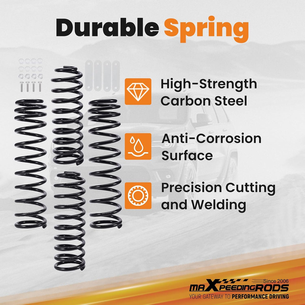 maXpeedingrods 2.5" Suspension Lift Kit for Jeep Wrangler JKU 2007-2018