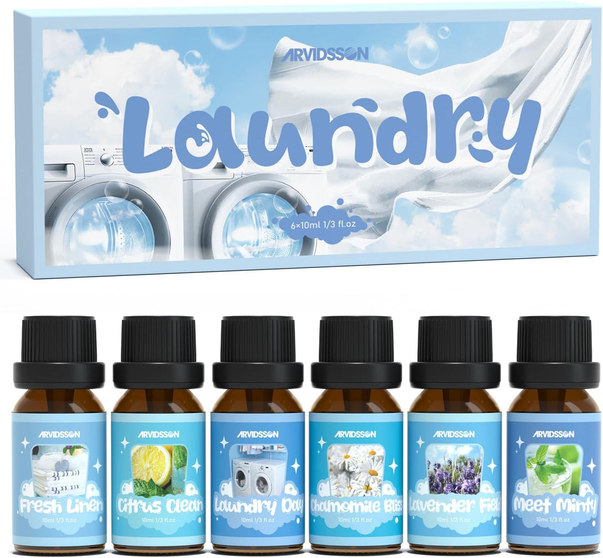 Laundry Collection Essential Oil Set, Use with Wool Dryer Balls