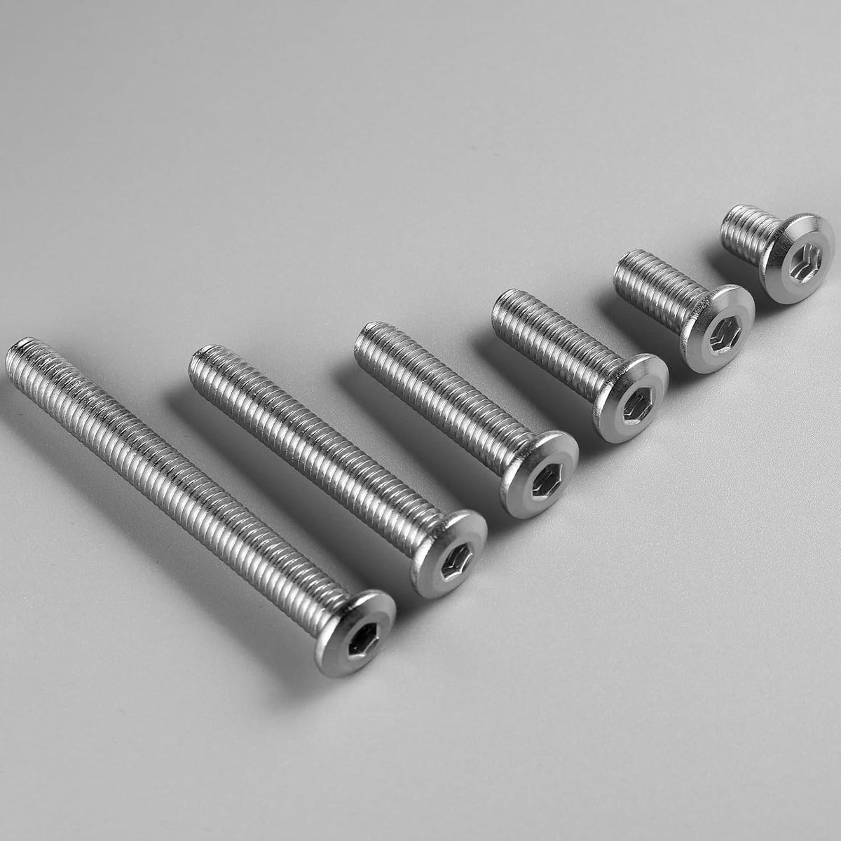 5/16-18 Bolt, 30Pcs 5/16-18 x 3/4" Flat Head Hex Socket Cap Screws, 304 Stainless Steel 18-8 Furniture Bolts, Full Thread (with Hex Spanner)