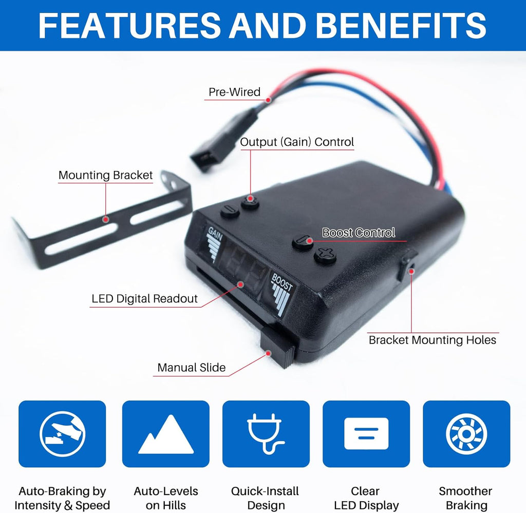 8508211 New Upgrade Proportional Brake Controller for 1-4 Axle Trailers (2/4/6/8 Brakes) - Replaces 8508220