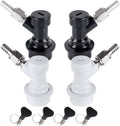 2 Pairs Ball Lock Disconnect Set, 5/16''Gas 1/4''Liquid Barb Fitting | Ball Lock Keg Connectors Cornelius Corny Keg