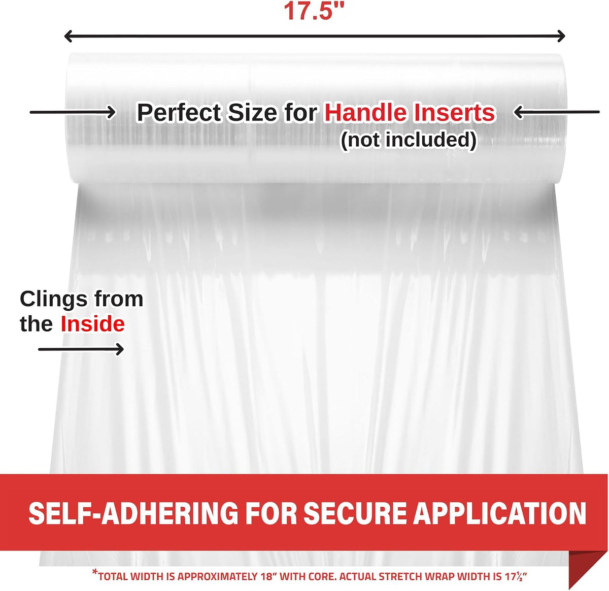 Stretch Wrap 17.5 Inch 80 Gauge Shrink Wrap