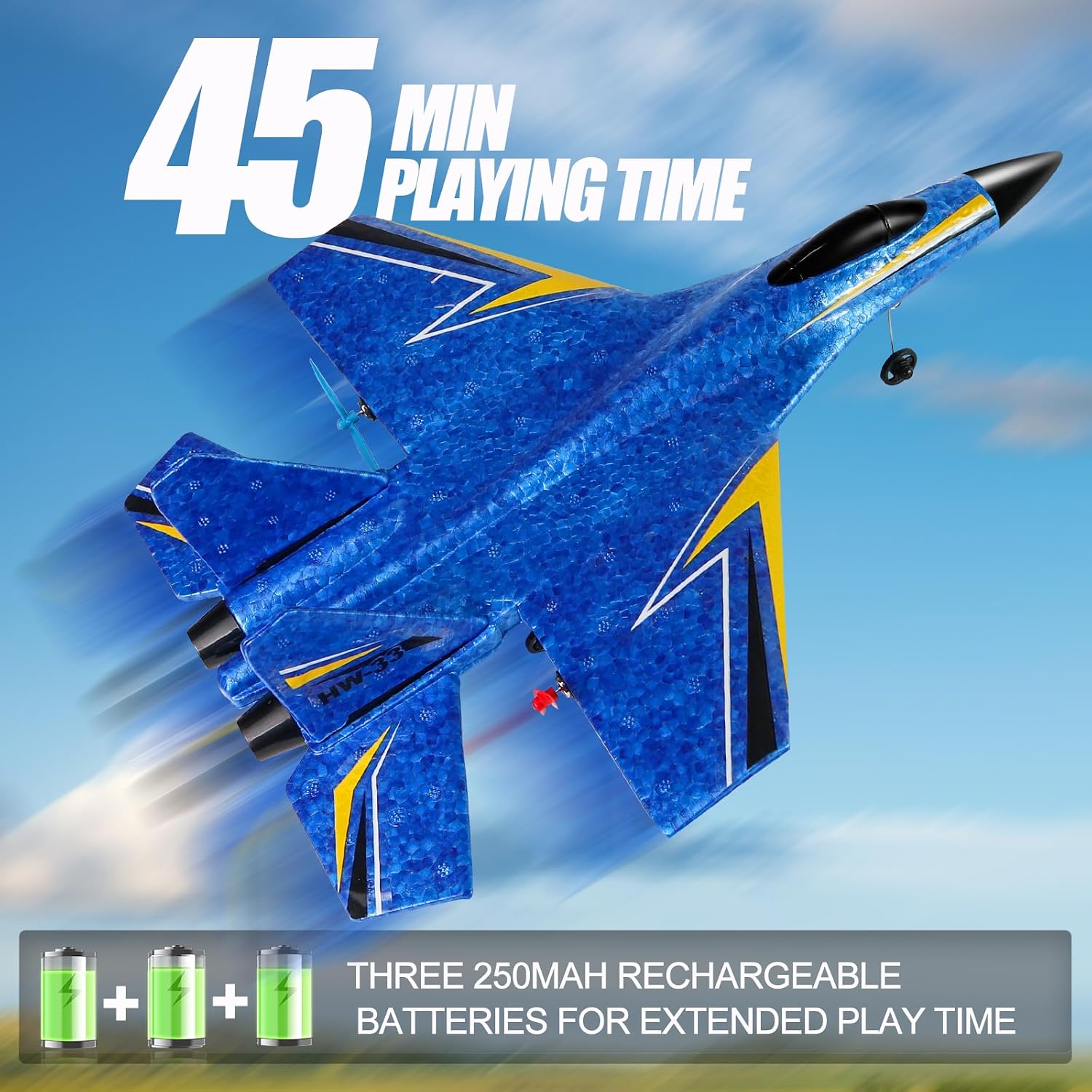 RC Planes for Kids,Remote Control Airplanes Toys for Boys Girls,2CH Outdoor Foam RC Glider Fighter Jet for Teen and