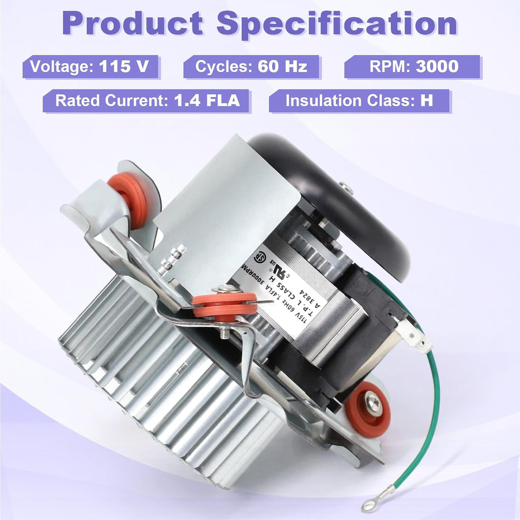 Furnace Draft Inducer Blower Motor Assembly HC21ZE122A Compatible with Payne, Carrier, Bryant, Jakel J238-112-11202 Furnace Exhaust Blower Motor Kit Replacement