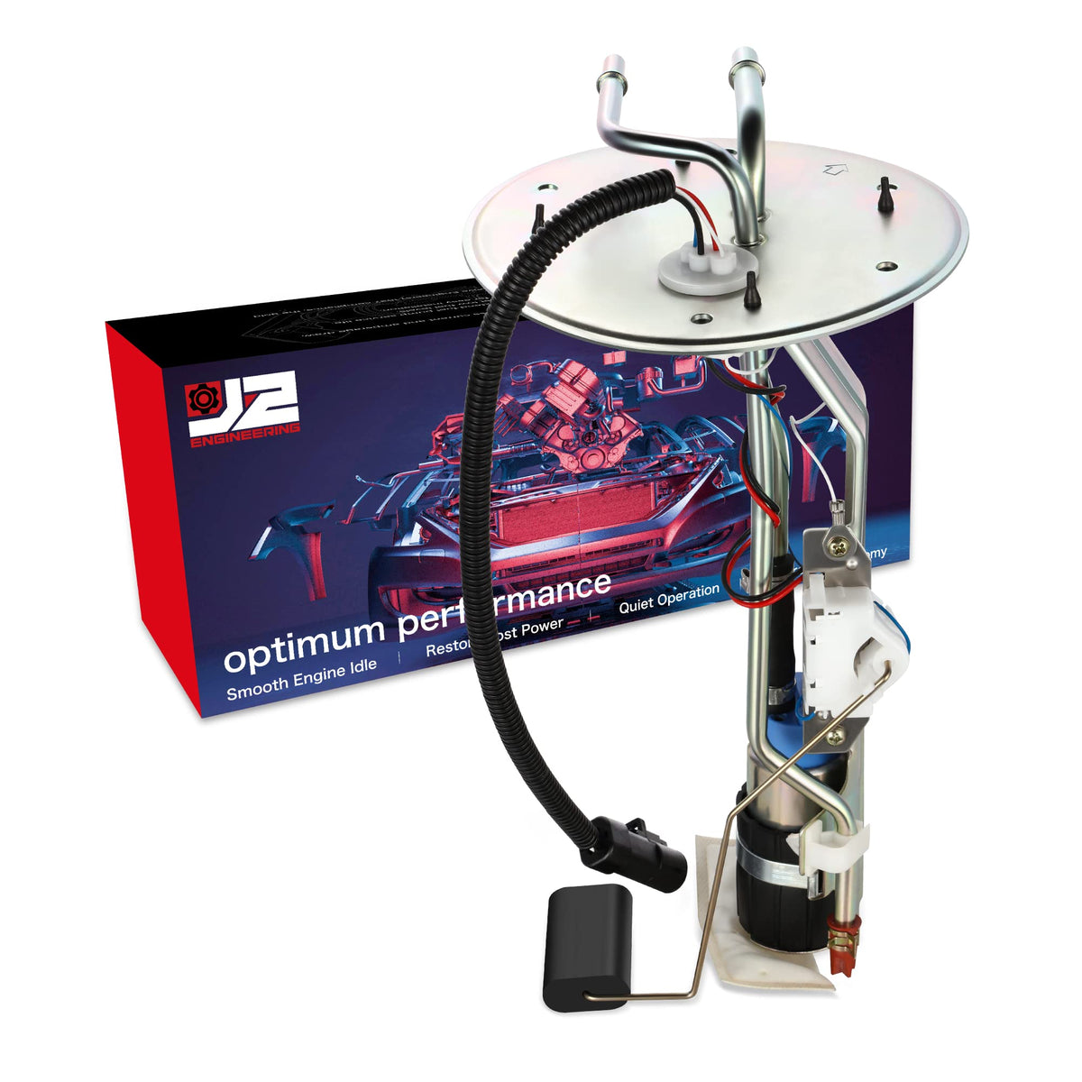 J2 Engineering Electric Fuel Pump Module Assembly Compatible with 97 F150 Replace E2221S, J2-FPM-0024