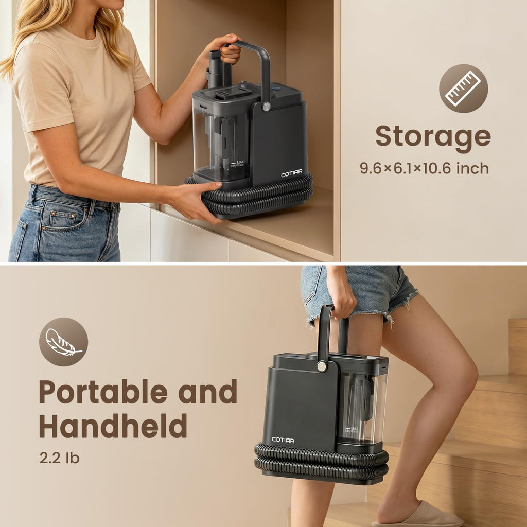 Carpet Cleaner Machine,18Kpa Handheld Portable Clean Machine