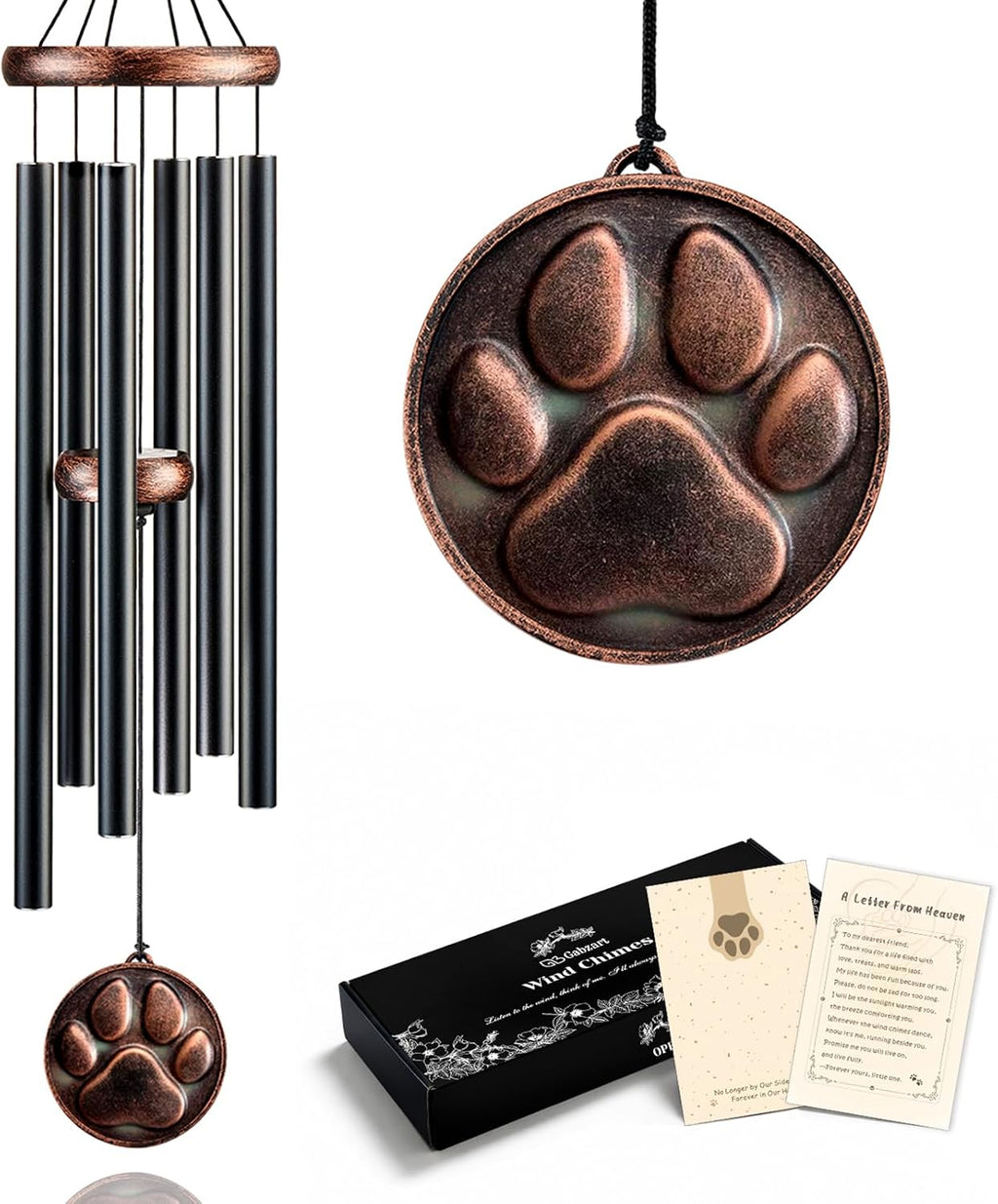 Dog Memorial Gifts for Loss of Dog, 32" Pet Memorial Wind Chimes